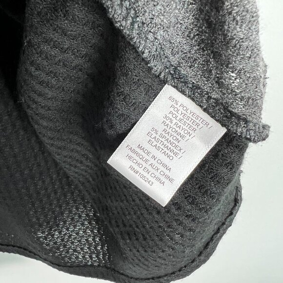 NWT Bobeau Open Front Colorblock Waffle Knit Cardigan Charcoal Black Size Small - Picture 6 of 9